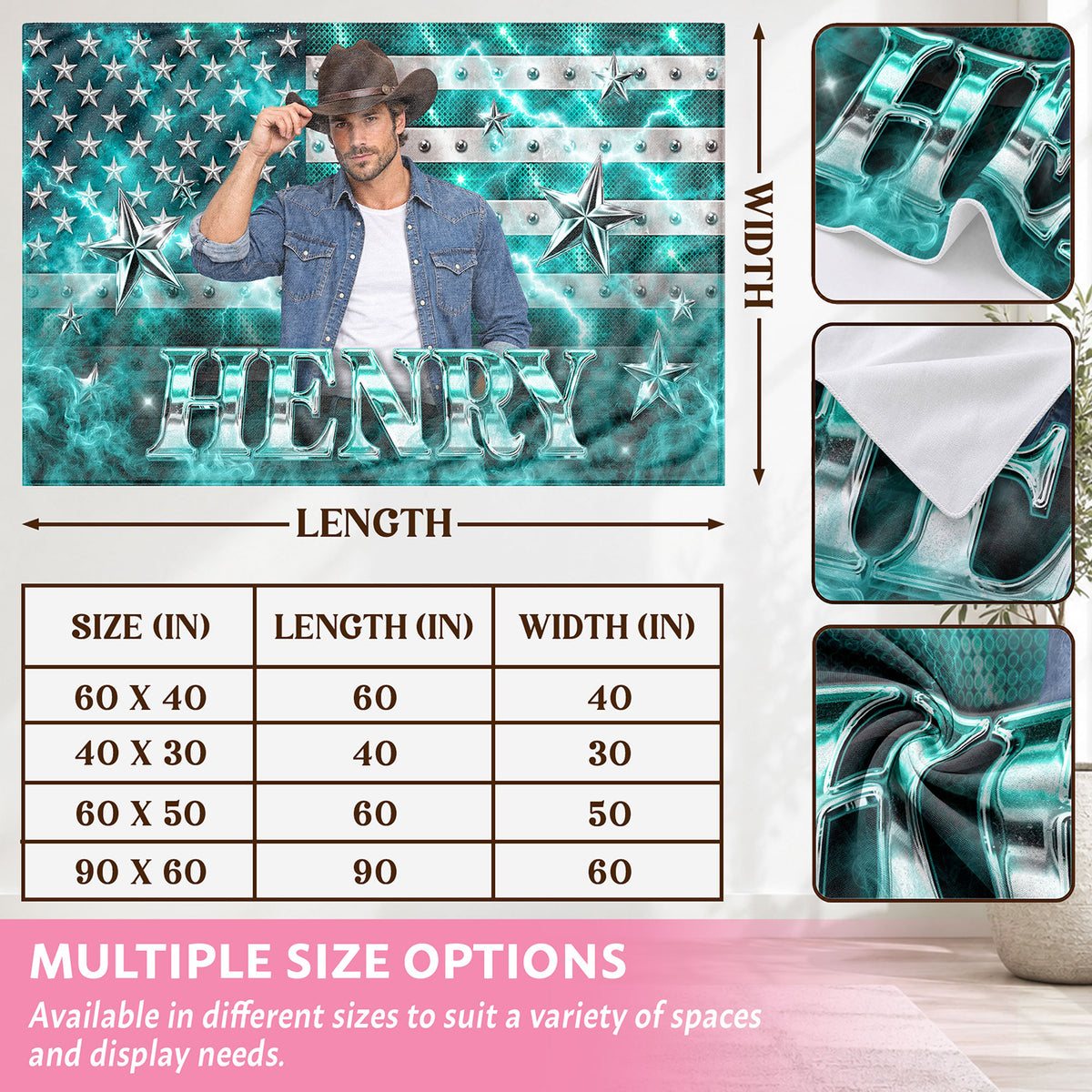 Custom Photo Patriotic American Flag Tapestry Lightning Stars Wall Hanging Backdrop Sheet