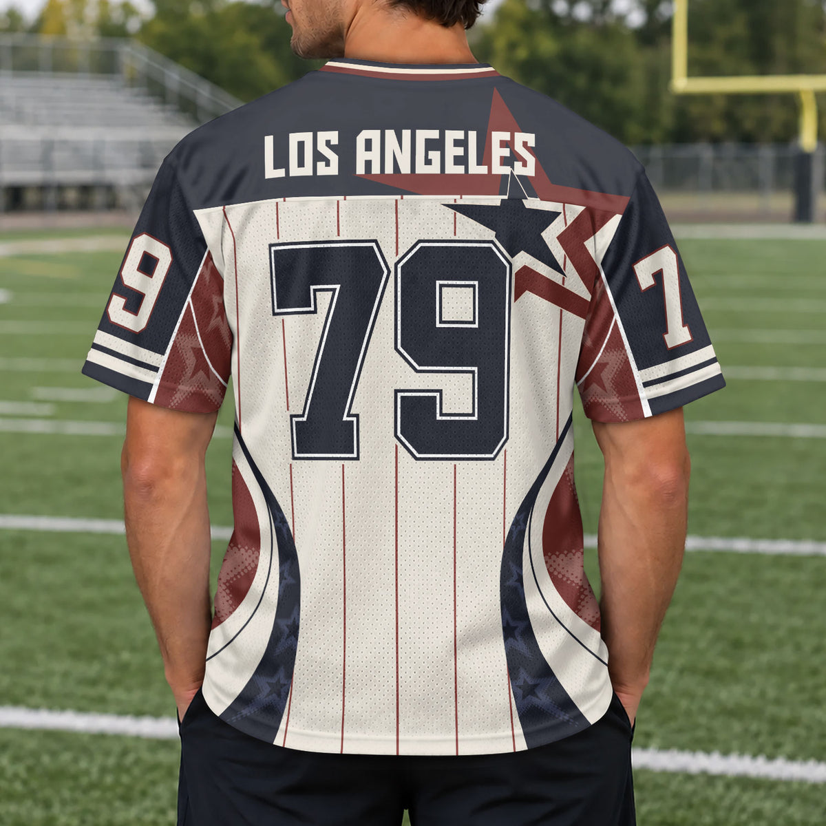 Custom Los Angeles Football Jersey Unisex Vintage Pinstripe Y2K Outfits Shirt Apparel
