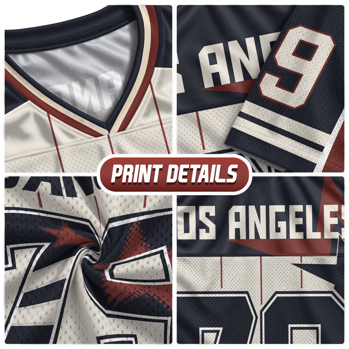 Custom Los Angeles Football Jersey Unisex Vintage Pinstripe Y2K Outfits Shirt Apparel