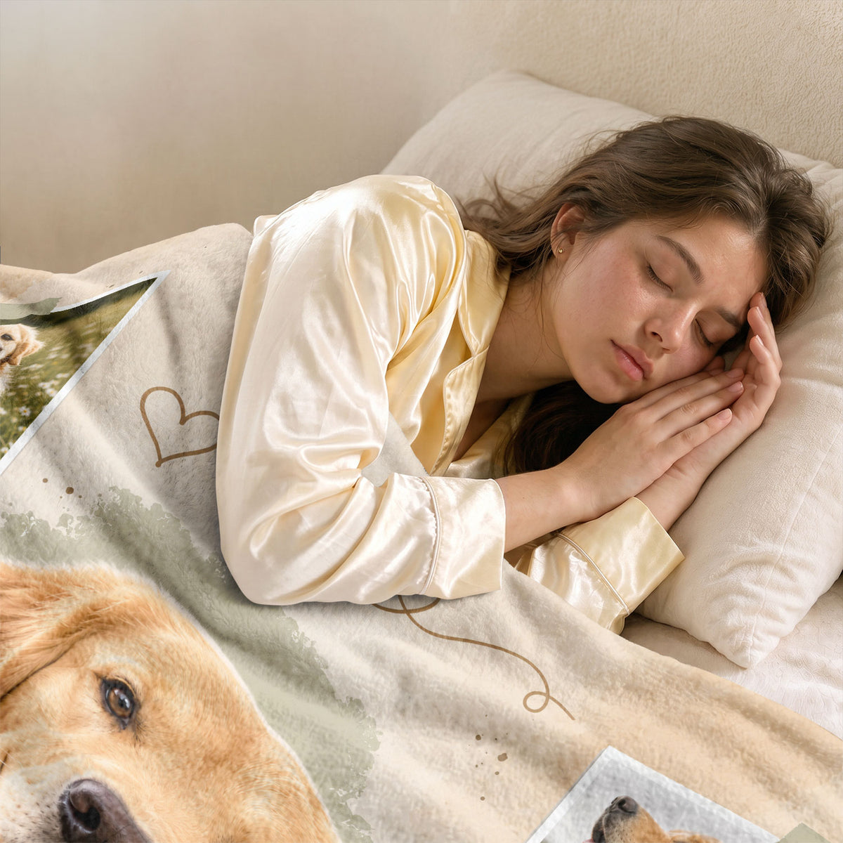 Custom Dog Photo Blanket Personalized Pet Memorial Picture Fleece Throw Gift For Dog Mom