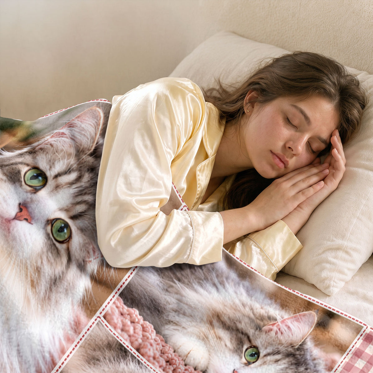 Custom Pet Memorial Blanket Photo Cat Favorite Hello Hardest Goodbye Fleece Throw