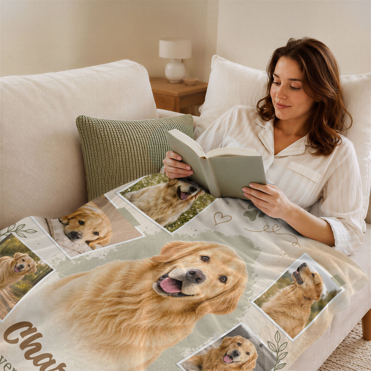 Custom Dog Photo Blanket Personalized Pet Memorial Picture Fleece Throw Gift For Dog Mom