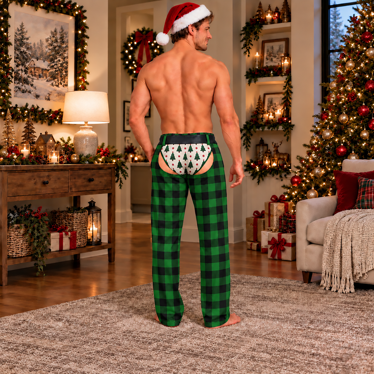 Tuxedo Bowtie Funny Mens Pajama Pants, Custom Pajamas for Festive Evenings, Smart Gag Gifts and Christmas Pajamas for Relaxing, Pallyprints Co.