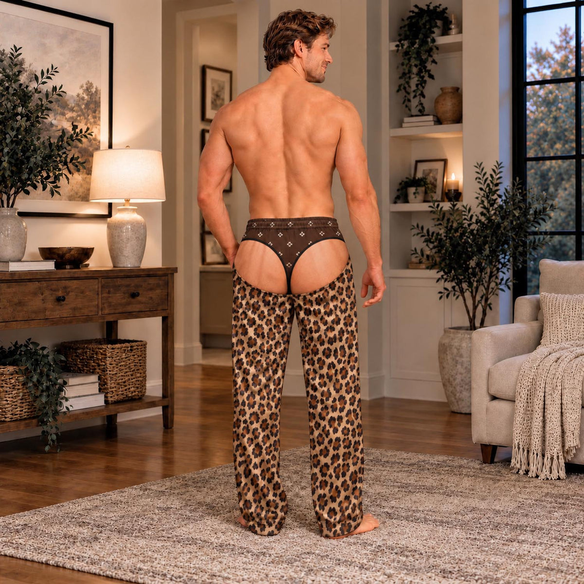 Kiss Me Camo Funny Mens Pajama Pants, Custom Pajamas for Relaxed Evenings, Bold Gag Gifts and Christmas Pajamas with Playful Humor, Pallyprints Co.