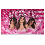Personalized Vintage Pink Flag Custom Photo Graphic Banner Retro Wall Hanging Display