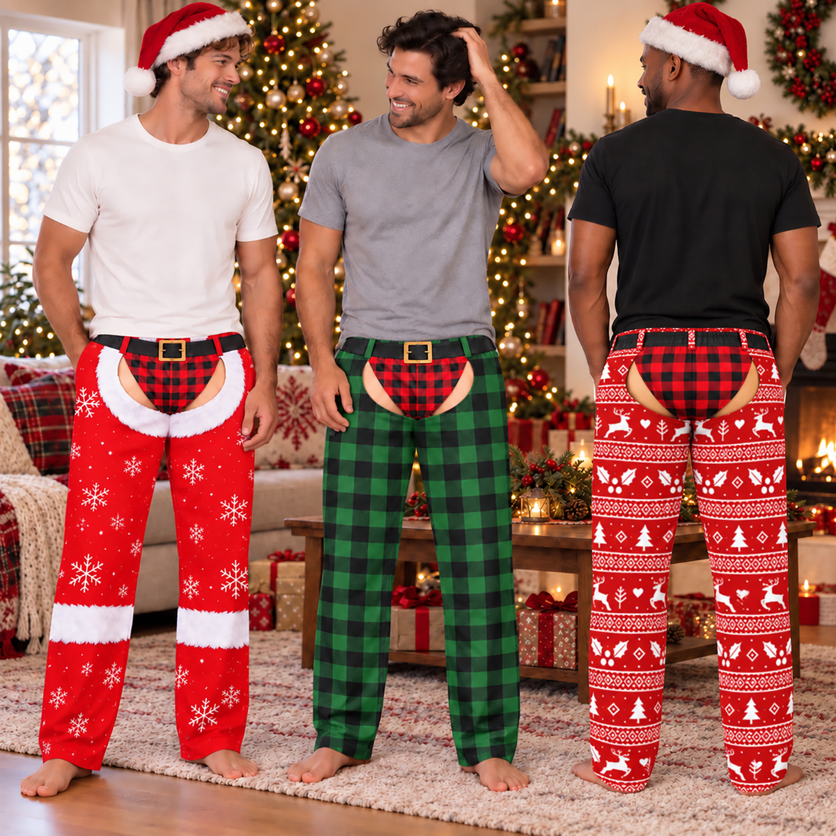 Tuxedo Bowtie Funny Mens Pajama Pants, Custom Pajamas for Festive Evenings, Smart Gag Gifts and Christmas Pajamas for Relaxing, Pallyprints Co.