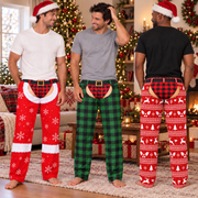 Tuxedo Bowtie Funny Mens Pajama Pants, Custom Pajamas for Festive Evenings, Smart Gag Gifts and Christmas Pajamas for Relaxing, Pallyprints Co.