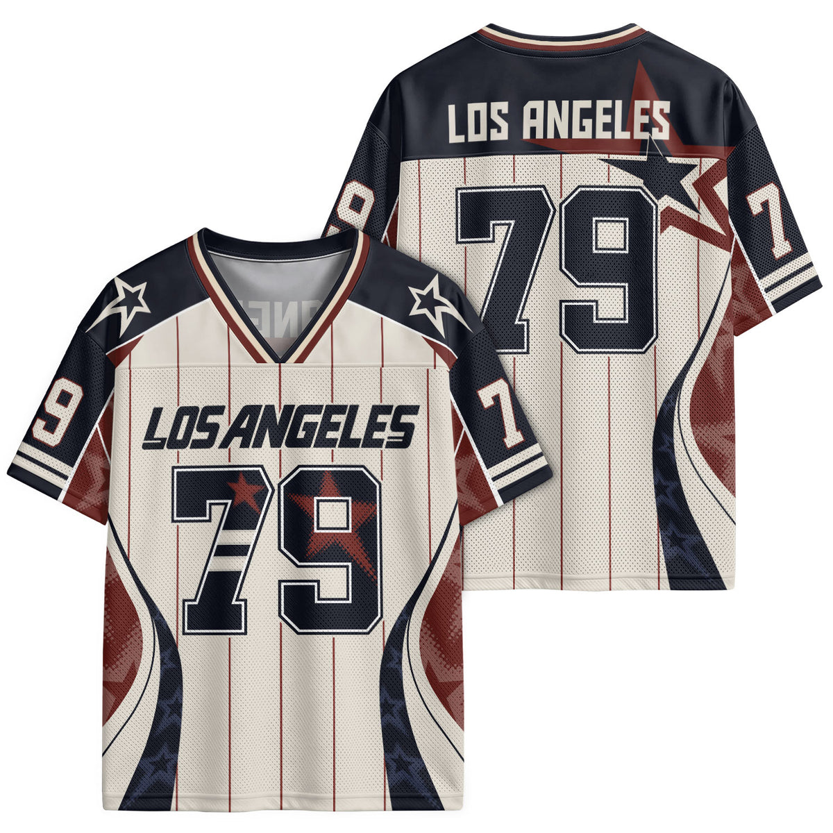 Custom Los Angeles Football Jersey Unisex Vintage Pinstripe Y2K Outfits Shirt Apparel