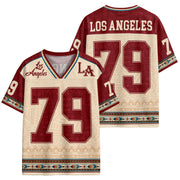 Custom Los Angeles Football Jersey Unisex Aztec Pattern Y2K Jersey Shirt Apparel