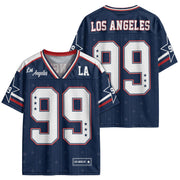 Custom Blue Los Angeles Football Y2K Jersey Unisex Star Patriotic Team Shirt Top Apparel