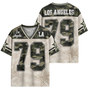 Custom Camo Los Angeles Football Y2K Jersey Unisex Star Camouflage Team Shirt Top