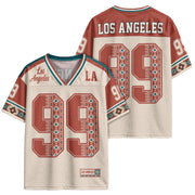 Custom Orange Los Angeles Football Y2K Outfits Unisex Ethnic Aztec Print Team Shirt