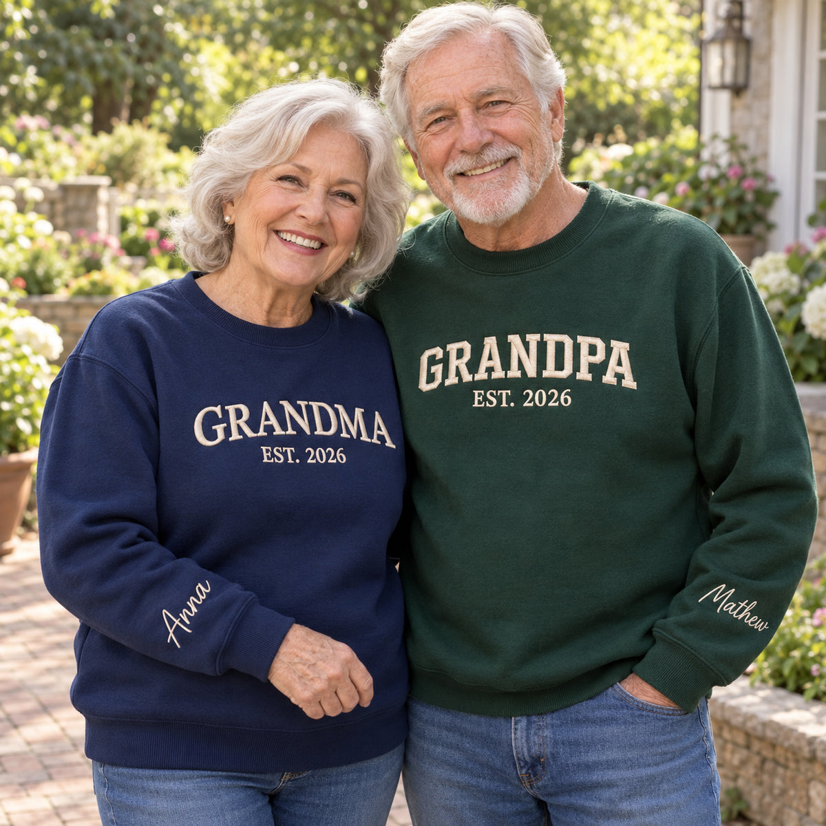 Custom Embroidered Family Shirt Personalized Text Logo Lettering Sleeve Name Tee Top