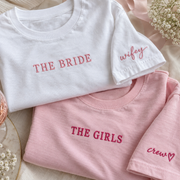 Custom Shirt Embroidered Text Logo Lettering Personal Sleeve Detail Cotton Apparel