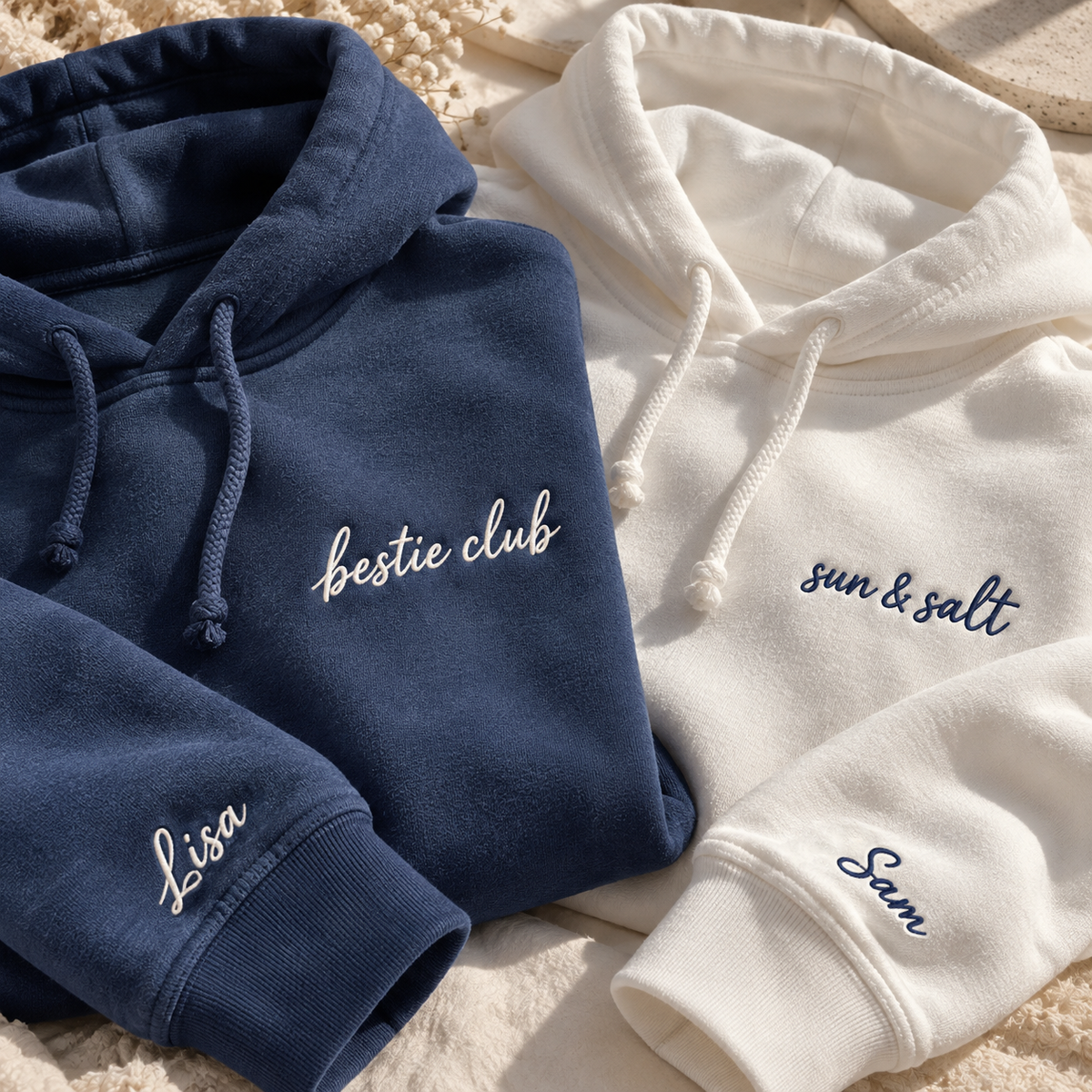 Custom Shirt Embroidered Personal Text Logo Lettering Collar Name Fleece Apparel