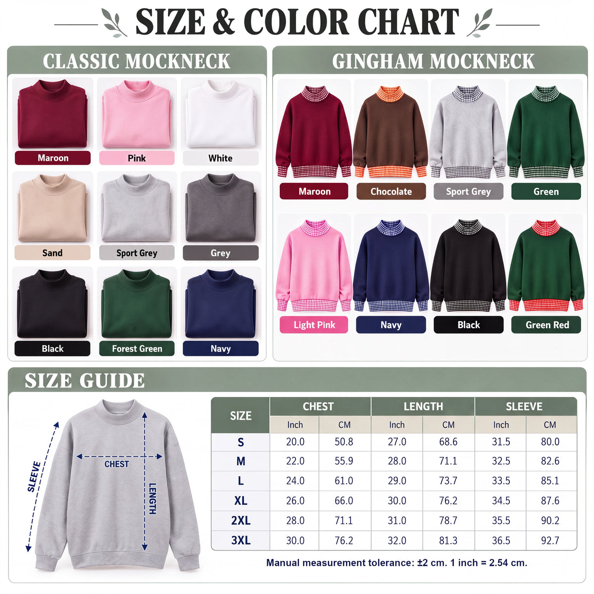 Custom Family Applique Embroid Name Gingham Collar Sleeve Pullover Mockneck Sweatshirt