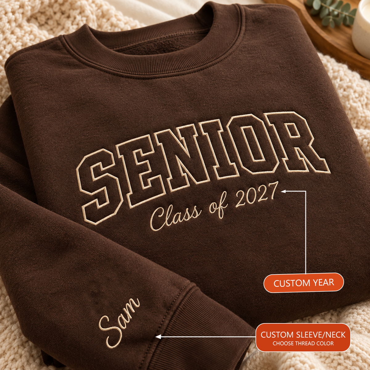 Custom Senior Sweatshirt Personalized Name Custom Graduation Year Senior 2027 Gift