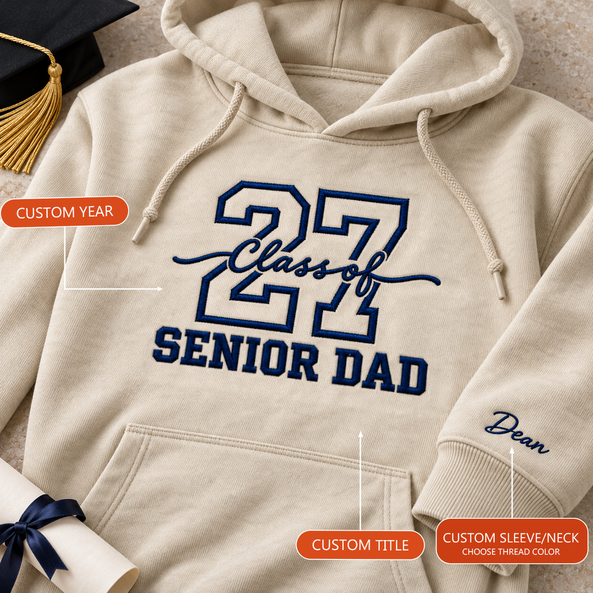 Custom Senior 2027 Sweatshirt Personalized Name Custom Year Family Graduation Gift