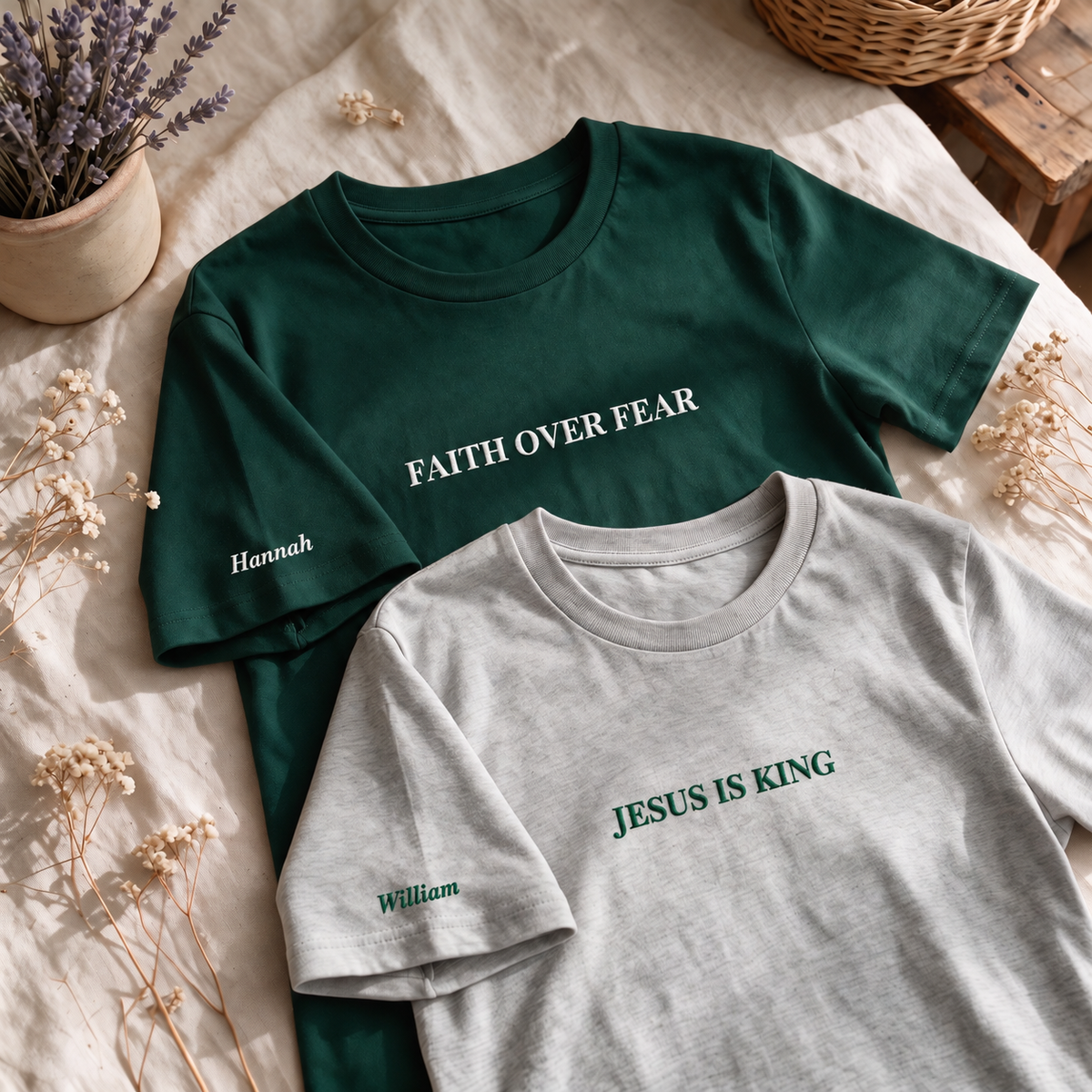 Custom Embroidered Shirt Text Logo Lettering Sleeve Name Soft Cotton T Shirt Tee Top