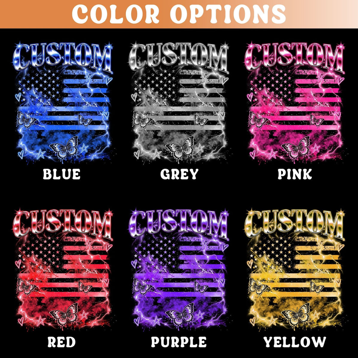 Pink Butterfly Custom T-Shirts with Photos and Name, Personalized Gifts for Women, Customized Tee Shirts with Pictures, Graphic Tee, Pallyprints Co.