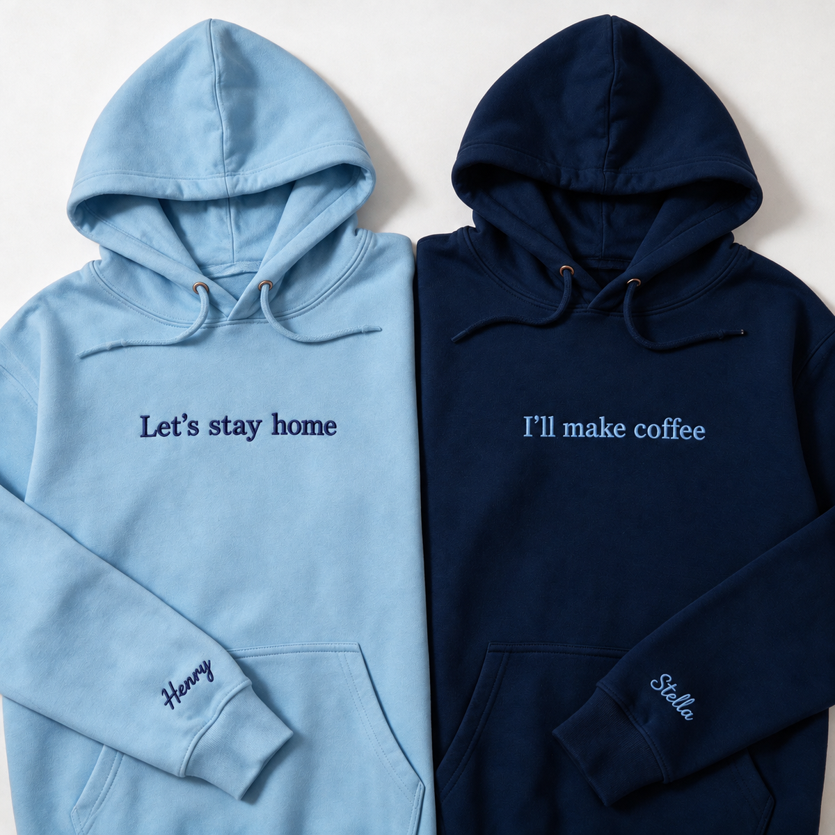 Custom Shirt Embroidered Text Logo Lettering Personal Sleeve Name Cotton Apparel