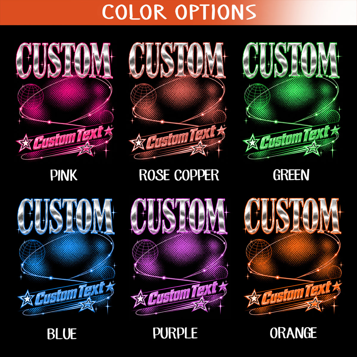 Custom Photo T-Shirt Y2K Star Glow Graphic Tee Personalized Picture Name Apparel