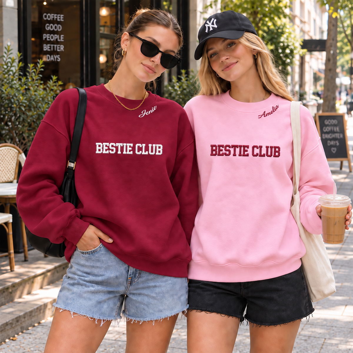 Custom Embroidered Shirt Text Logo Lettering Sleeve Name Soft Cotton T Shirt Tee Top
