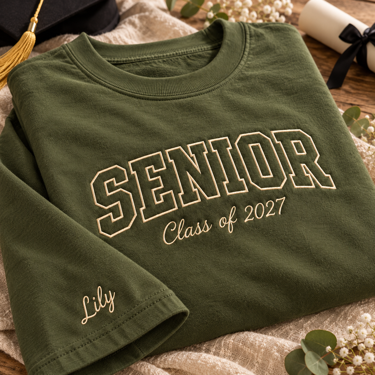 Custom Senior Sweatshirt Personalized Name Custom Graduation Year Senior 2027 Gift
