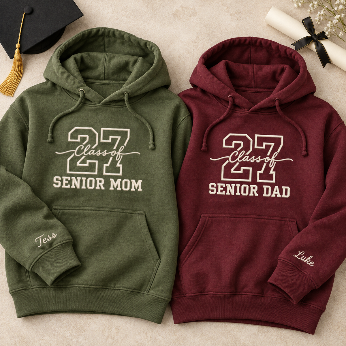 Custom Senior 2027 Sweatshirt Personalized Name Custom Year Family Graduation Gift