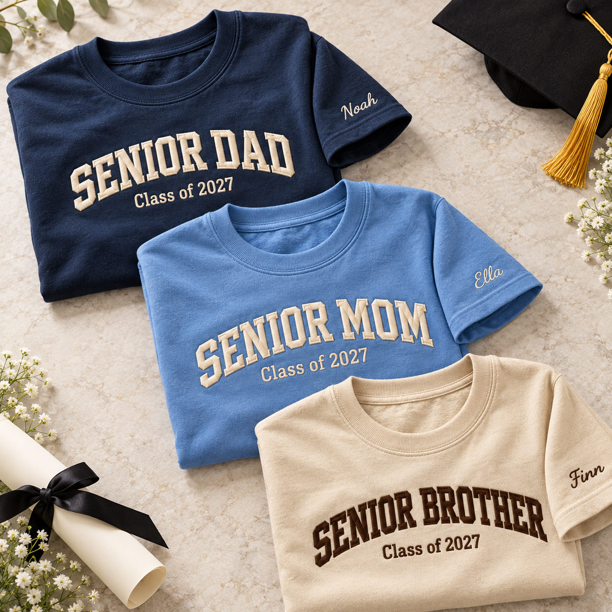 Custom Senior Family Sweatshirt Personalized Name Custom Year Graduation Class of 2027