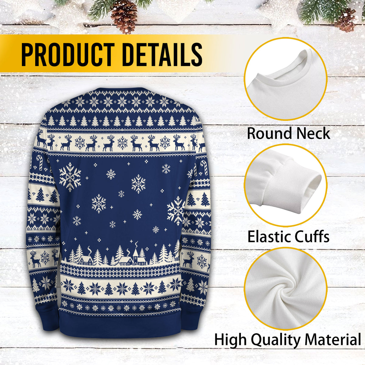 Custom Ugly Christmas Sweater with Logo Personalised Corporate Holiday Party Sweatshirt
