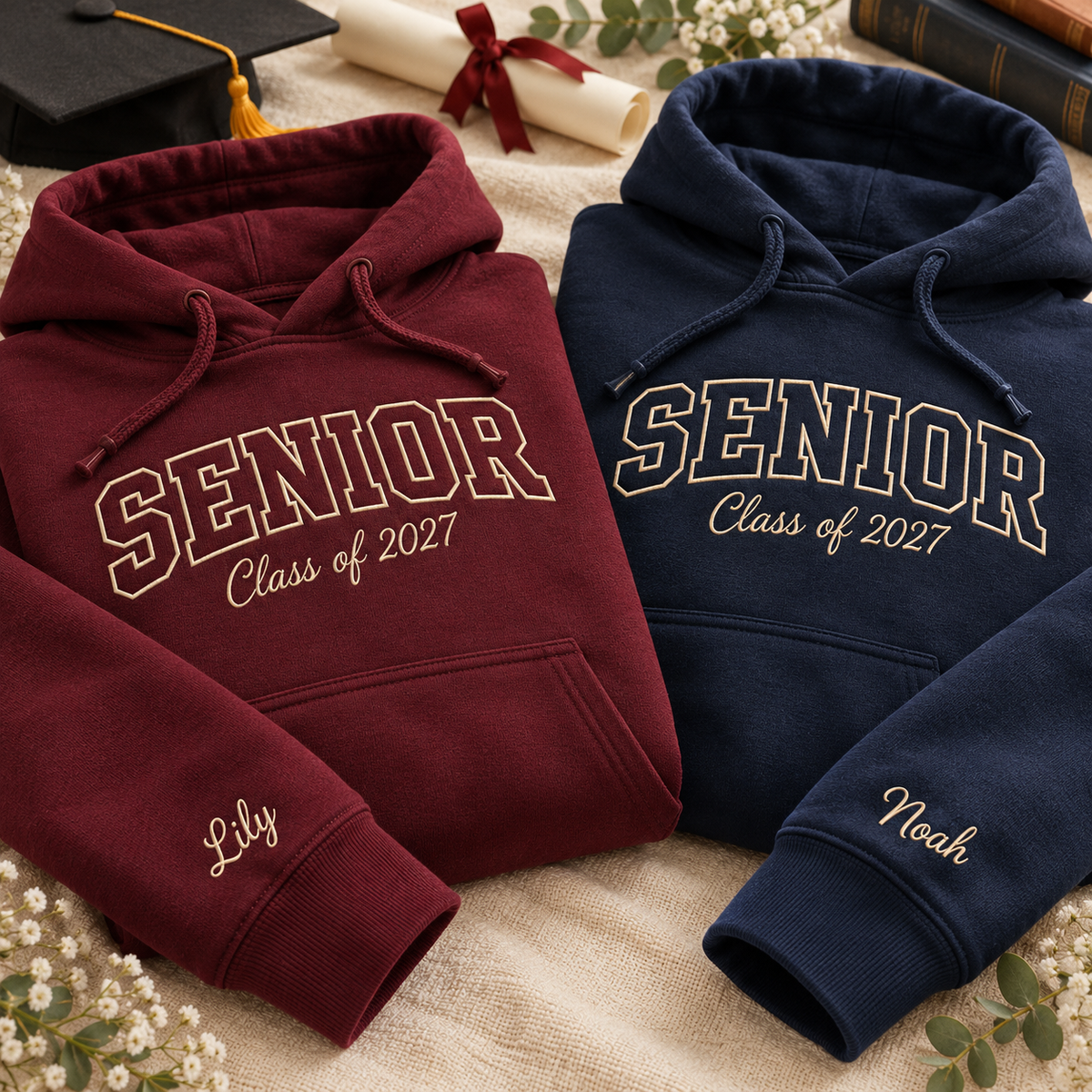 Custom Senior Sweatshirt Personalized Name Custom Graduation Year Senior 2027 Gift