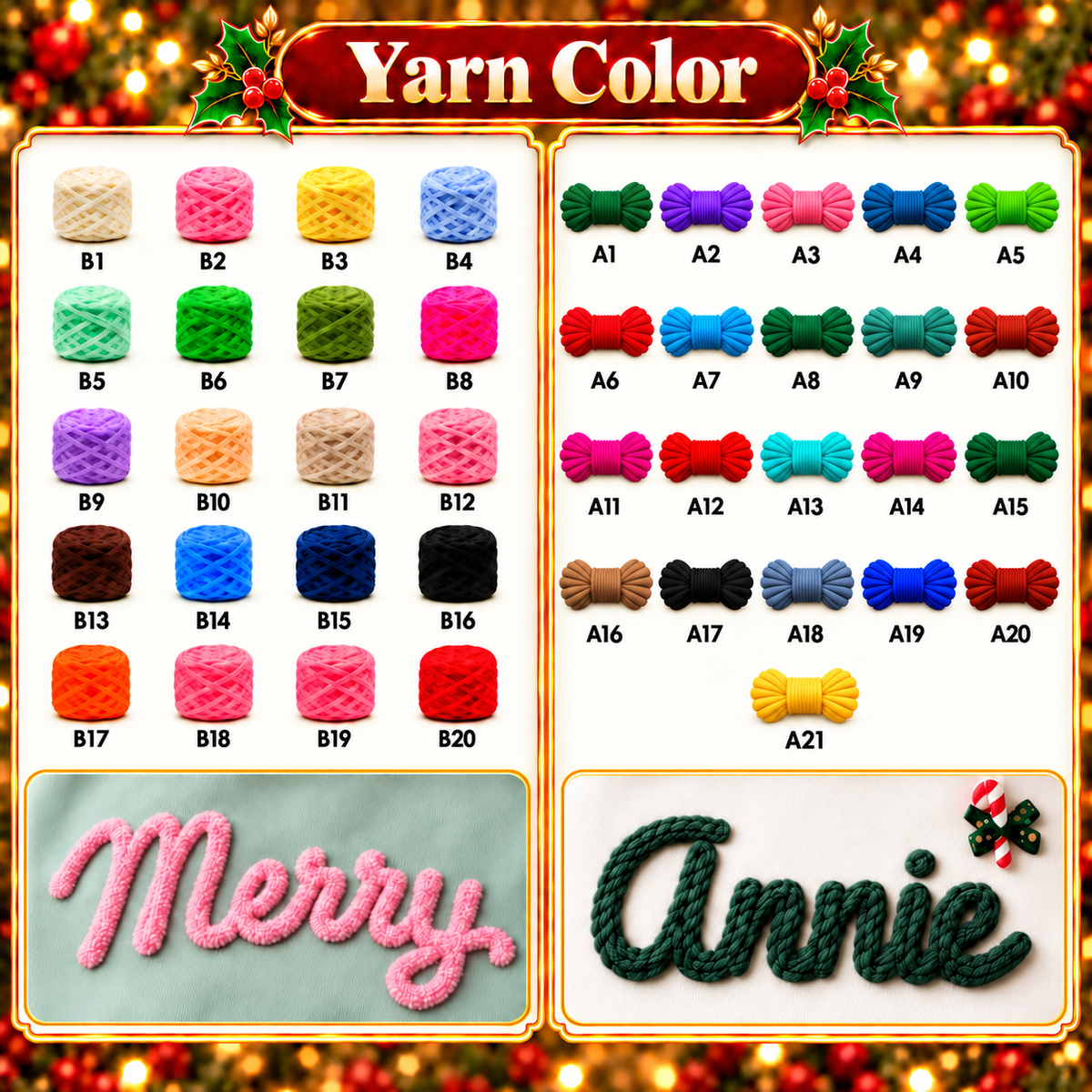 Custom Name Embroid Christmas Advent Calendar Winter Village Snowman Wall Hanging Pocket