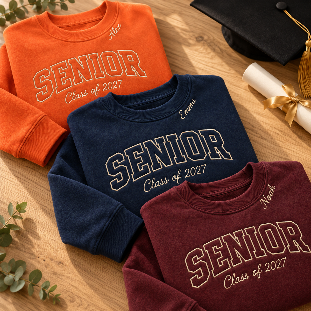 Custom Senior Sweatshirt Personalized Name Custom Graduation Year Senior 2027 Gift