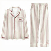 Custom Bridesmaid Pajamas Set Monogrammed Striped PJs Bridal Party Sleepwear Set