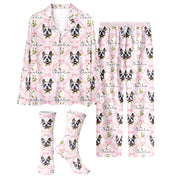 Custom Pet Face Pajamas Set Personalised Dog Photo Name Sleepwear Gift for Dog Lovers