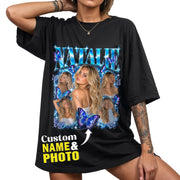 Retro Butterfly Custom T-Shirts with Photos and Name, Personalized Gifts for Women, Customized Tee Shirts with Pictures, Graphic Tee, Pallyprints Co.