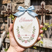 Personalized Baby Name Embroidery Hoop Holy Spirit Dove Baptism Gift Nursery Decor