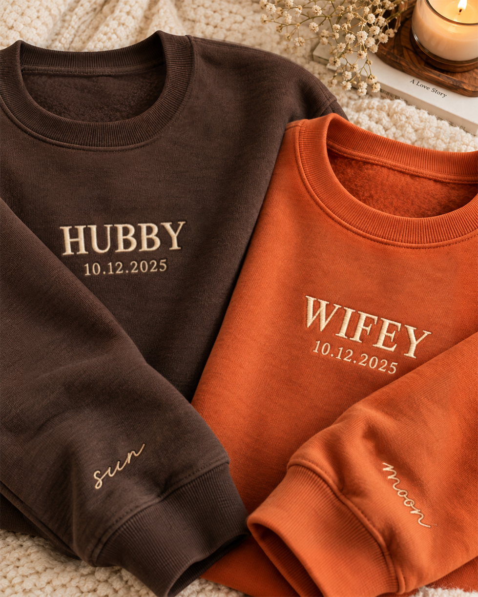 Custom Shirt Embroidered Text Logo Lettering Personal Sleeve Name Cotton Apparel