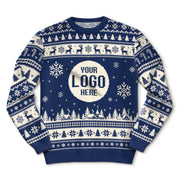 Custom Ugly Christmas Sweater with Logo Personalised Corporate Holiday Party Sweatshirt