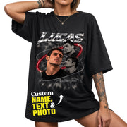 Custom Vintage Bootleg T Shirt Personalized 90s Y2K Graphic Rap Tee Custom Photo Picture