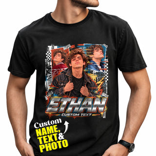 Custom Photo T-Shirt Y2K Bootleg Vintage Graphic Tee Personalized Picture Shirt Gift